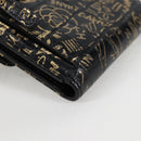 CHANEL Wallet Leather Black Gold CC Auth 133181V-10