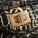 CHANEL Wallet Leather Black Gold CC Auth 133181V-14