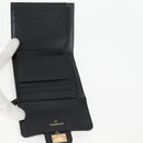 CHANEL Wallet Leather Black Gold CC Auth 133181V-15