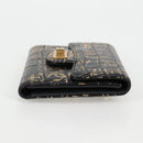 CHANEL Wallet Leather Black Gold CC Auth 133181V-5