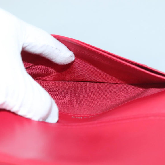 CHANEL Long Wallet Caviar Skin Pink CC Auth 133182