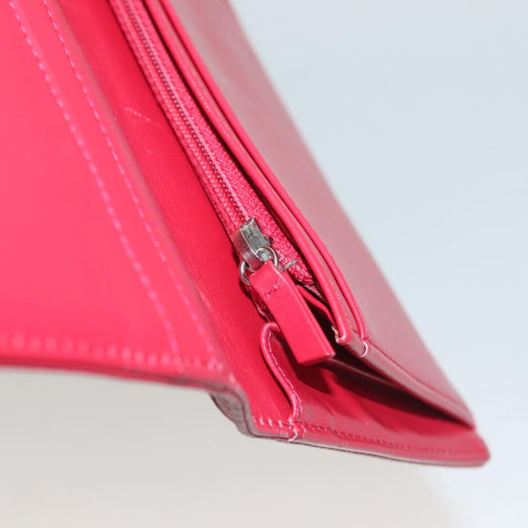 CHANEL Long Wallet Caviar Skin Pink CC Auth 133182