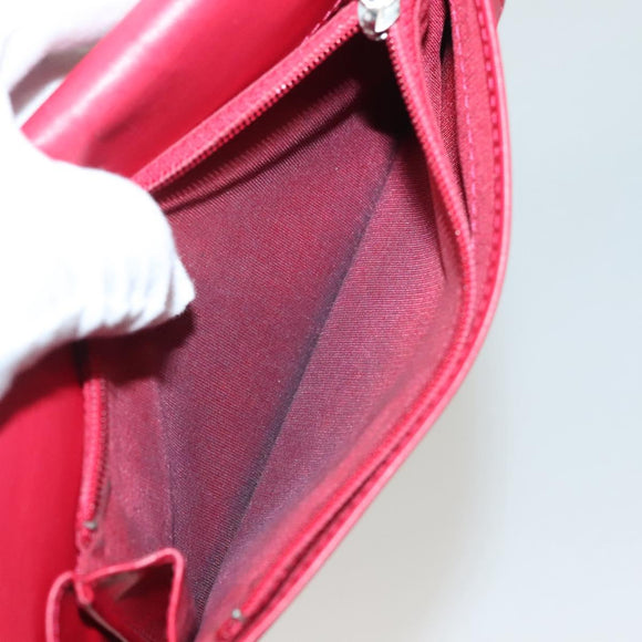 CHANEL Long Wallet Caviar Skin Pink CC Auth 133182