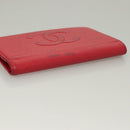 CHANEL Long Wallet Caviar Skin Pink CC Auth 133182-5