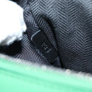 LOEWE Anagram Puzzle Body Bag Leather Green Silver Auth 133192M-11