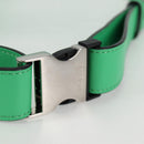 LOEWE Anagram Puzzle Body Bag Leather Green Silver Auth 133192SAM-8