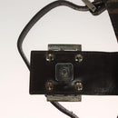 FENDI Zucca Canvas Mini Croissant Hand Bag Black Brown Silver Auth 133195-9