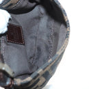 FENDI Zucca Canvas Mini Croissant Hand Bag Black Brown Silver Auth 133195-11