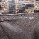 FENDI Zucca Canvas Mini Croissant Hand Bag Black Brown Silver Auth 133195-12