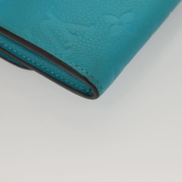 LOUIS VUITTON Empreinte Porte Monnaie Rosary Coin Purse Blue M14085 Auth 133196