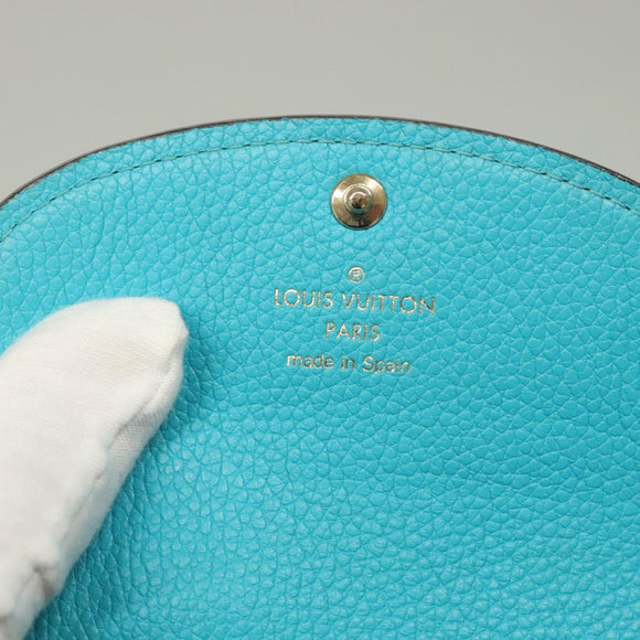 LOUIS VUITTON Empreinte Porte Monnaie Rosary Coin Purse Blue M14085 Auth 133196