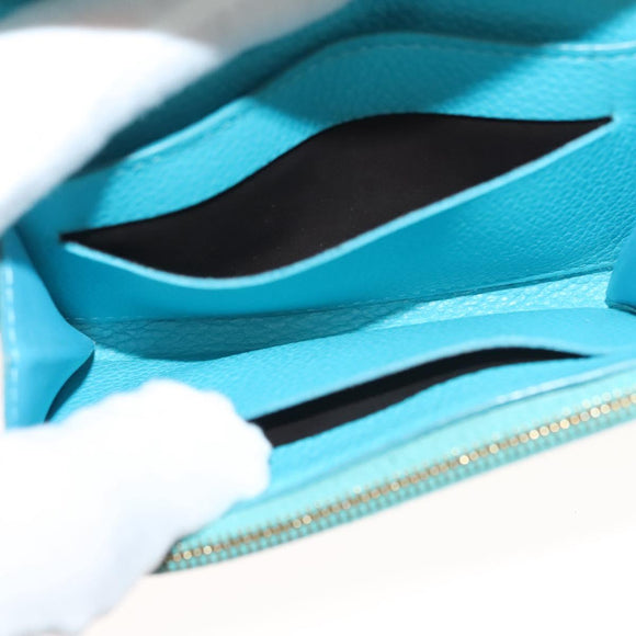 LOUIS VUITTON Empreinte Porte Monnaie Rosary Coin Purse Blue M14085 Auth 133196