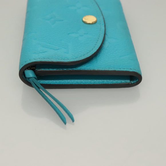 LOUIS VUITTON Empreinte Porte Monnaie Rosary Coin Purse Blue M14085 Auth 133196
