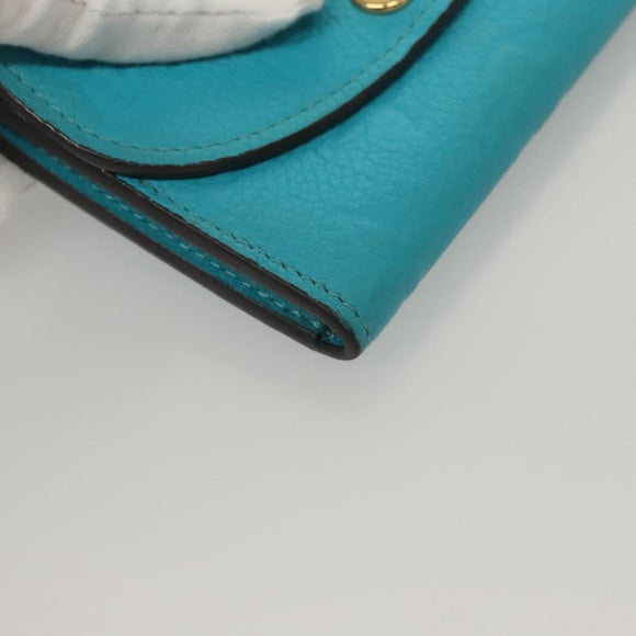 LOUIS VUITTON Empreinte Porte Monnaie Rosary Coin Purse Blue M14085 Auth 133196