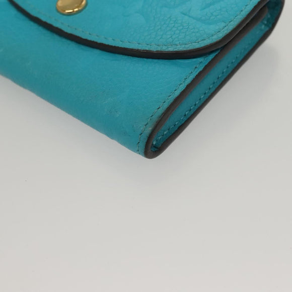 LOUIS VUITTON Empreinte Porte Monnaie Rosary Coin Purse Blue M14085 Auth 133196