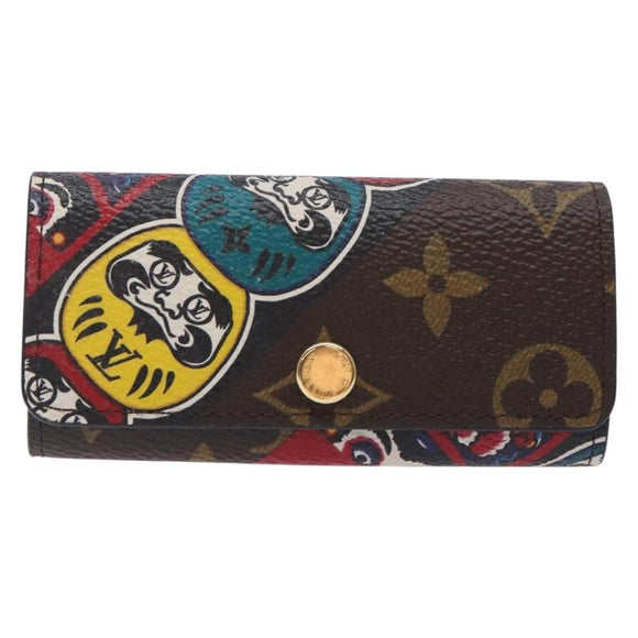 LOUIS VUITTON Monogram Kabuki Daruma Multicles 4 Key Case M67252 LV Auth 133197