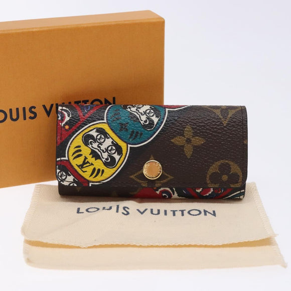 LOUIS VUITTON Monogram Kabuki Daruma Multicles 4 Key Case M67252 LV Auth 133197