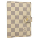 LOUIS VUITTON Damier Azur Agenda PM Day Planner Cover R20706 LV Auth 133199-1