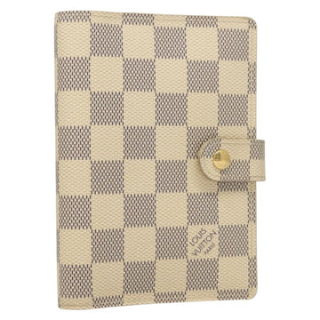LOUIS VUITTON Damier Azur Agenda PM Day Planner Cover R20706 LV Auth 133199
