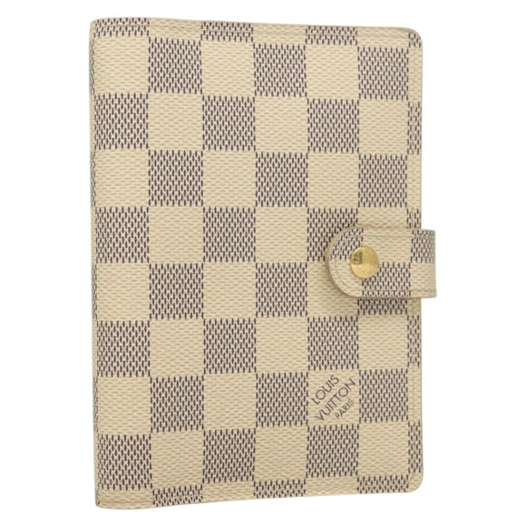 LOUIS VUITTON Damier Azur Agenda PM Day Planner Cover R20706 LV Auth 133199