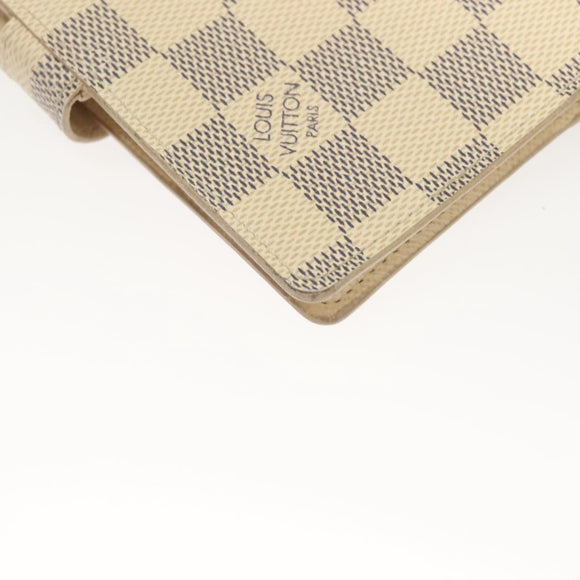 LOUIS VUITTON Damier Azur Agenda PM Day Planner Cover R20706 LV Auth 133199