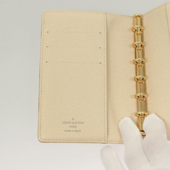 LOUIS VUITTON Damier Azur Agenda PM Day Planner Cover R20706 LV Auth 133199