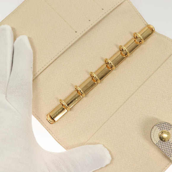 LOUIS VUITTON Damier Azur Agenda PM Day Planner Cover R20706 LV Auth 133199