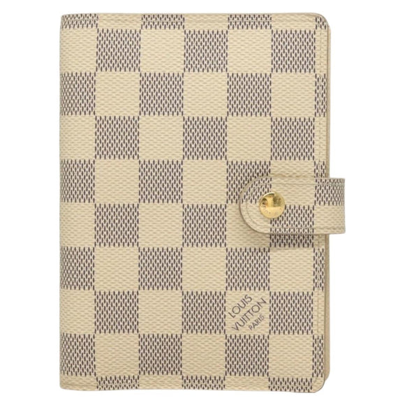 LOUIS VUITTON Damier Azur Agenda PM Day Planner Cover R20706 LV Auth 133199