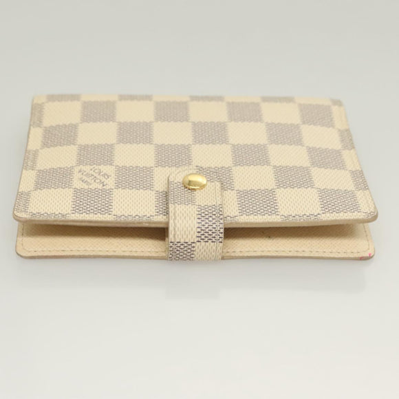 LOUIS VUITTON Damier Azur Agenda PM Day Planner Cover R20706 LV Auth 133199