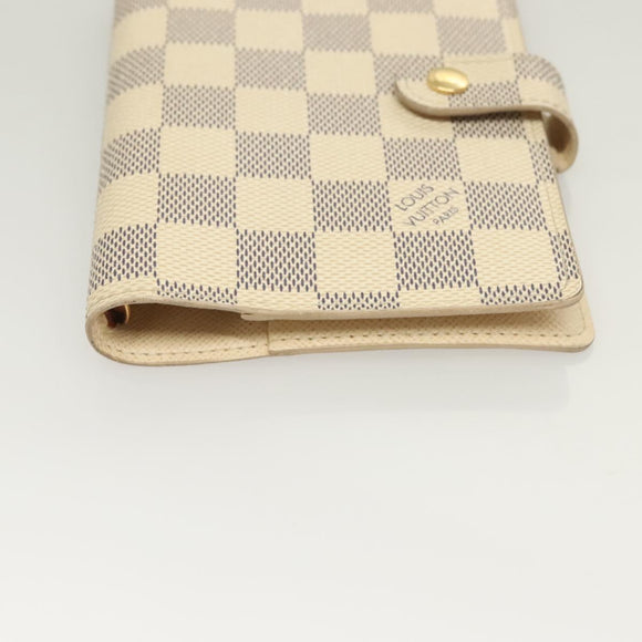 LOUIS VUITTON Damier Azur Agenda PM Day Planner Cover R20706 LV Auth 133199