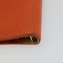 CHANEL Day Planner Cover Leather Orange CC Auth 133201-15