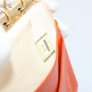 CHANEL Day Planner Cover Leather Orange CC Auth 133201-25