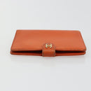 CHANEL Day Planner Cover Leather Orange CC Auth 133201-3