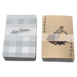 LOUIS VUITTON Damier Playing Cards set Silver Gold LV Auth 133203AM - 0