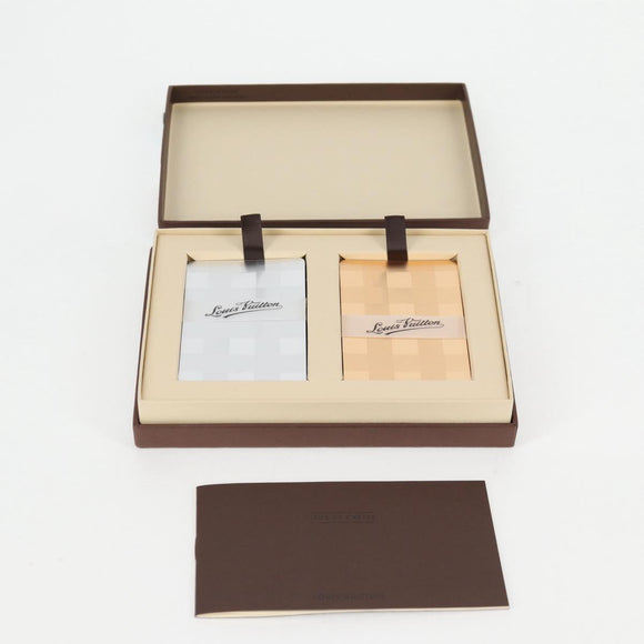 LOUIS VUITTON Damier Playing Cards set Silver Gold LV Auth 133203SAM