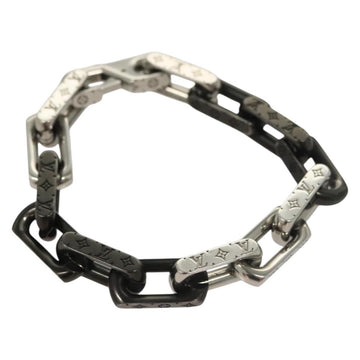 LOUIS VUITTON Bracelet Monogram Chain metal Silver tone M00686 LV Auth 133205