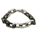 LOUIS VUITTON Bracelet Monogram Chain metal Silver tone M00686 LV Auth 133205-2