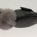 LOUIS VUITTON Monogram Eclipse LV Chinchilla Coin Purse M00962 LV Auth 133207-9