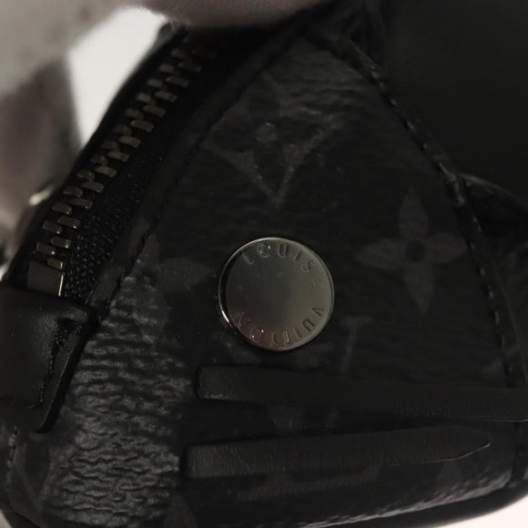 LOUIS VUITTON Monogram Eclipse LV Chinchilla Coin Purse M00962 LV Auth 133207