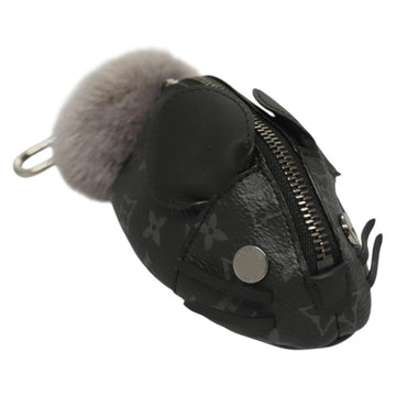 LOUIS VUITTON Monogram Eclipse LV Chinchilla Coin Purse M00962 LV Auth 133207