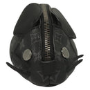 LOUIS VUITTON Monogram Eclipse LV Chinchilla Coin Purse M00962 LV Auth 133207-13