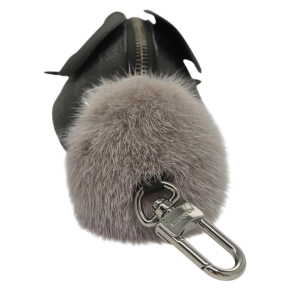 LOUIS VUITTON Monogram Eclipse LV Chinchilla Coin Purse M00962 LV Auth 133207