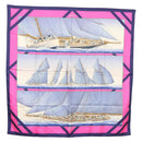 HERMES Carre 90 Scarf ""REFALES"" Silk Blue Auth 133212-1