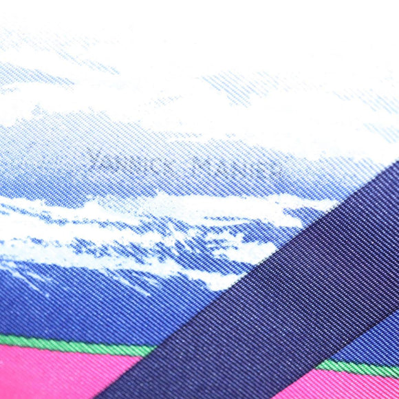 HERMES Carre 90 Scarf ""REFALES"" Silk Blue Auth 133212