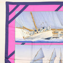 HERMES Carre 90 Scarf ""REFALES"" Silk Blue Auth 133212-2