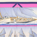 HERMES Carre 90 Scarf ""REFALES"" Silk Blue Auth 133212-3