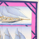 HERMES Carre 90 Scarf ""REFALES"" Silk Blue Auth 133212-4