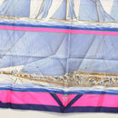 HERMES Carre 90 Scarf ""REFALES"" Silk Blue Auth 133212-9