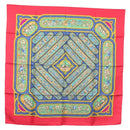 HERMES Carre 90 Scarf ""QALAMDAN"" Silk Red Auth 133213-1