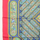 HERMES Carre 90 Scarf ""QALAMDAN"" Silk Red Auth 133213-5